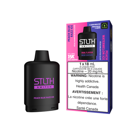Stlth Switch - Pods (PROVINCIAL) (15K puffs) - Peach Blue Razz Ice & Peach Watermelon Ice