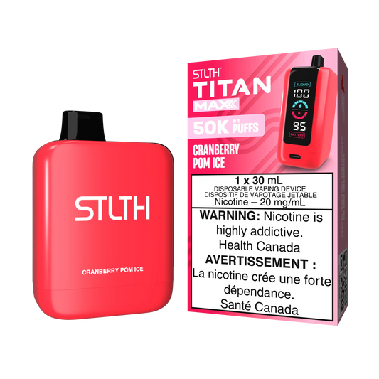Cranberry Pom Ice Stlth Titan Max - Disposable 50K