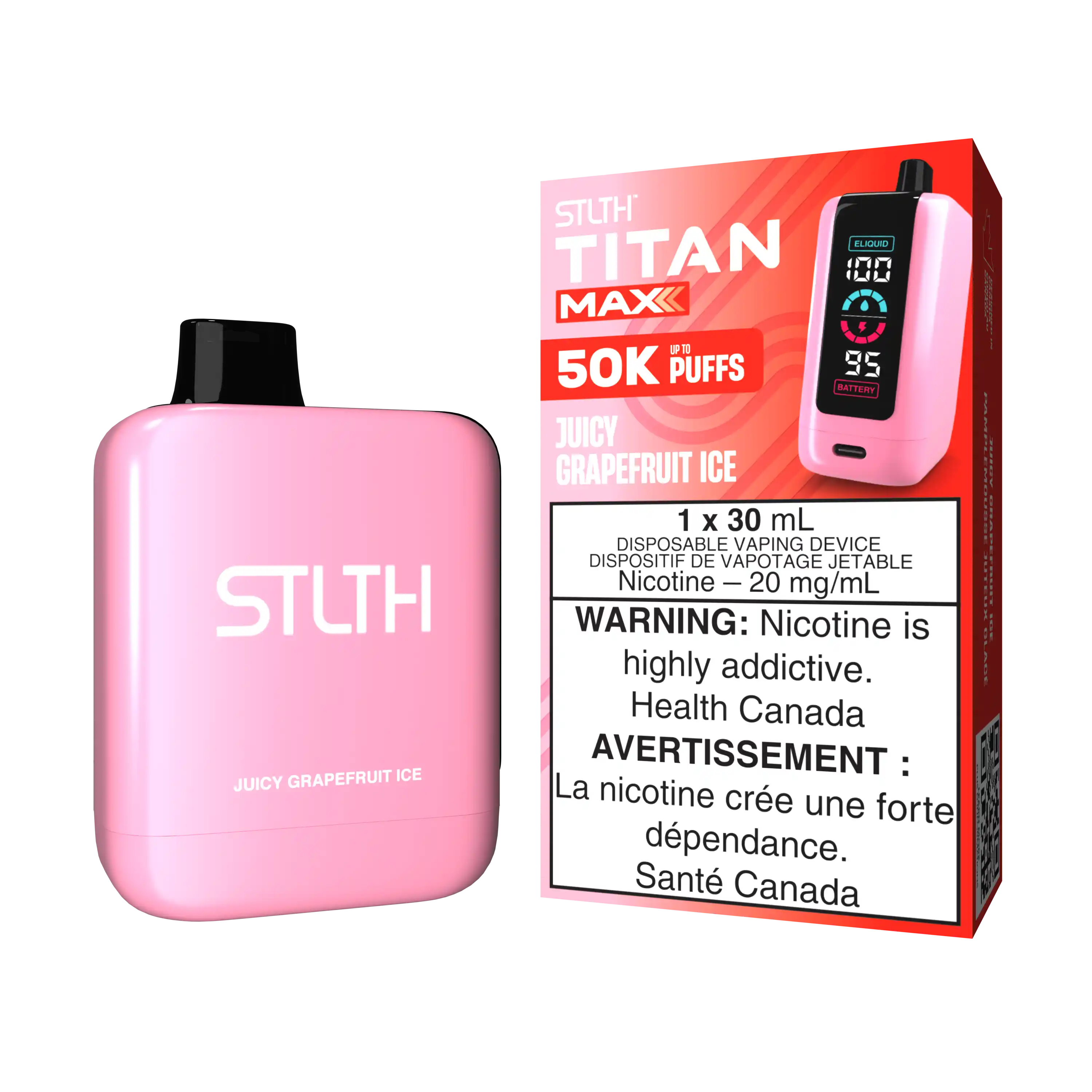 Juicy Grapefruit Ice Stlth Titan Max - Disposable 50K
