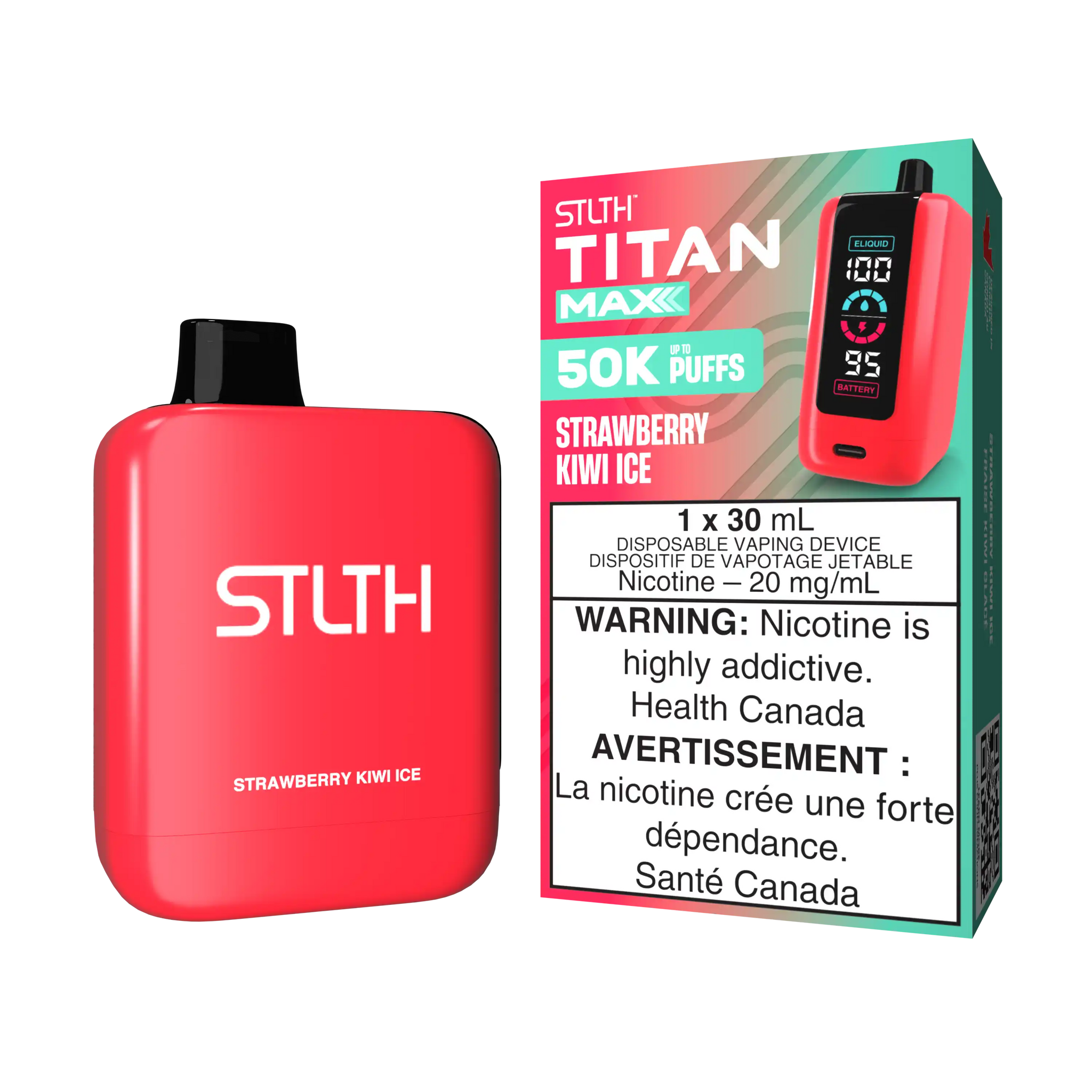 Strawberry Kiwi Ice Stlth Titan Max - Disposable 50K