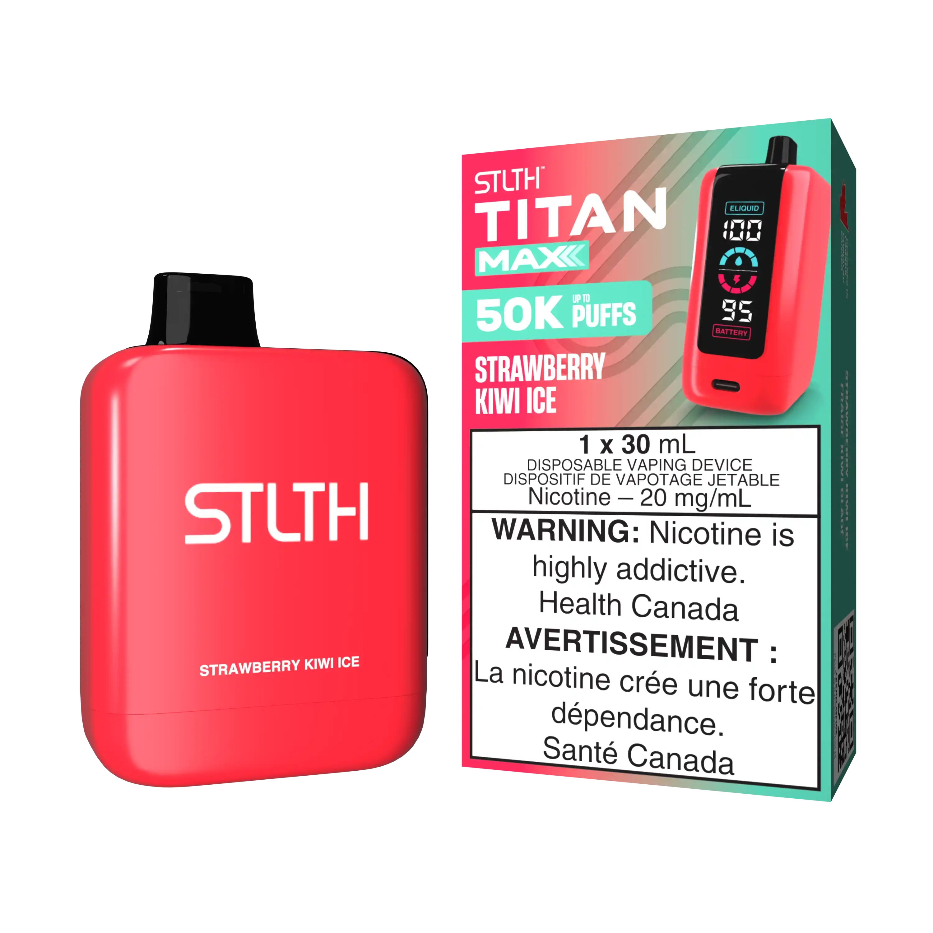 Strawberry Kiwi Ice Stlth Titan Max - Disposable 50K
