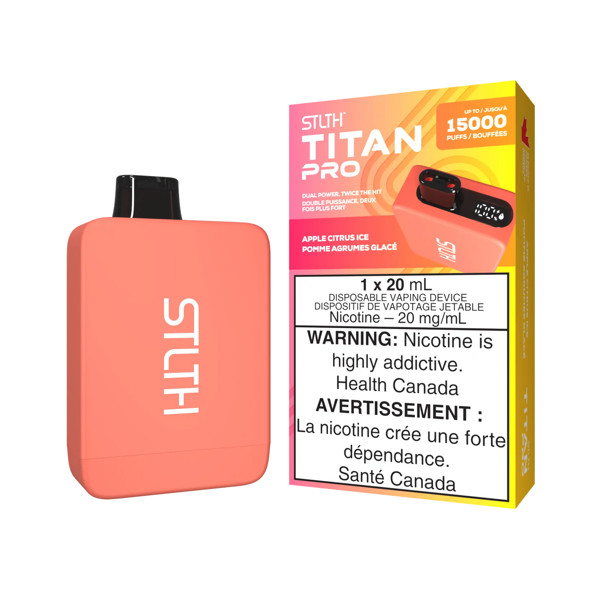Apple Citrus Ice Stlth Titan Pro - Disposable 15K by STLTH