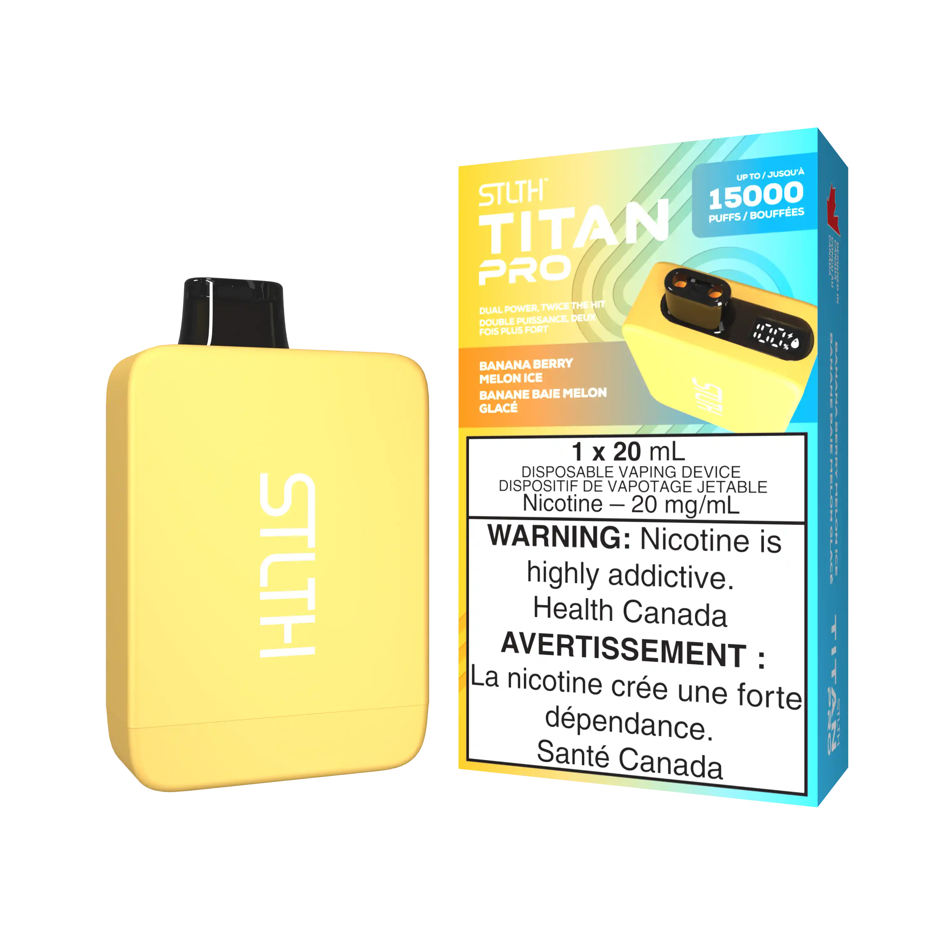 Banana Berry Melon Ice Stlth Titan Pro - Disposable 15K by STLTH