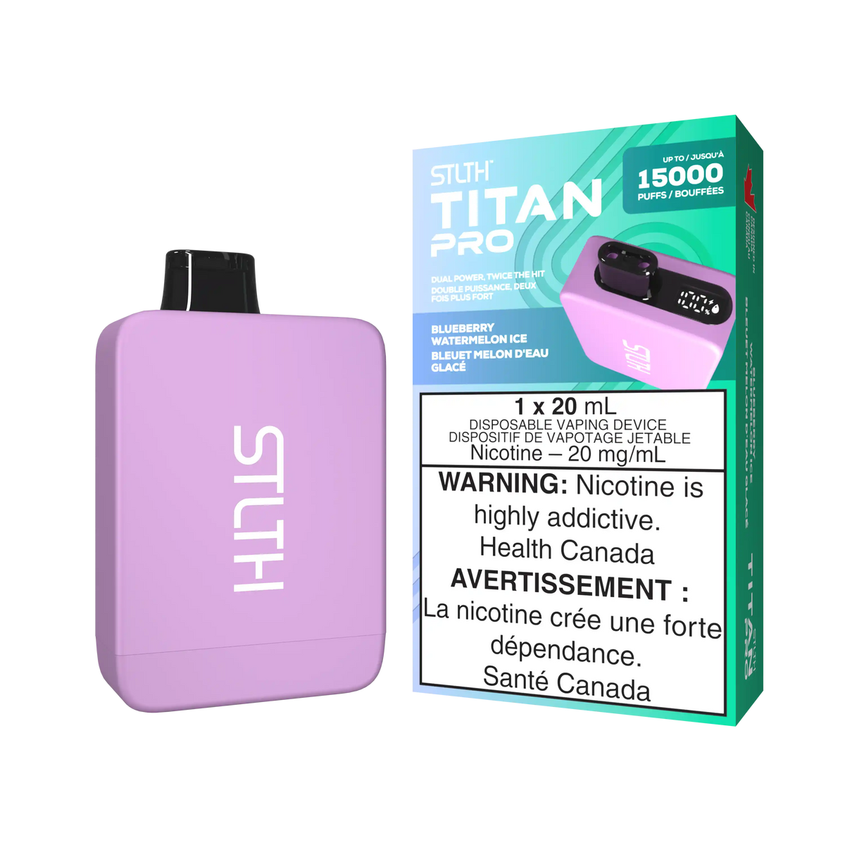 Blueberry Watermelon Ice Stlth Titan Pro - Disposable 15K by STLTH