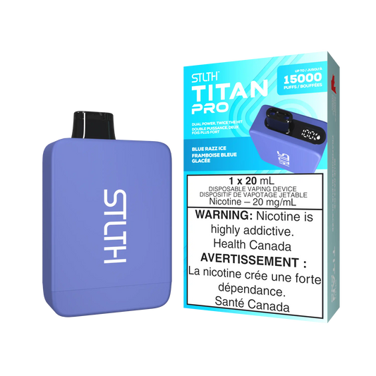 Blue Razz Ice Stlth Titan Pro - Disposable 15K