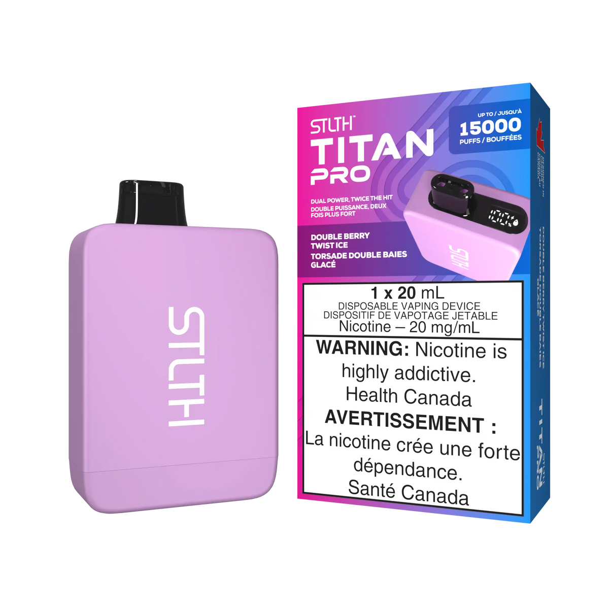 Double Berry Twist Ice Stlth Titan Pro - Disposable 15K by STLTH