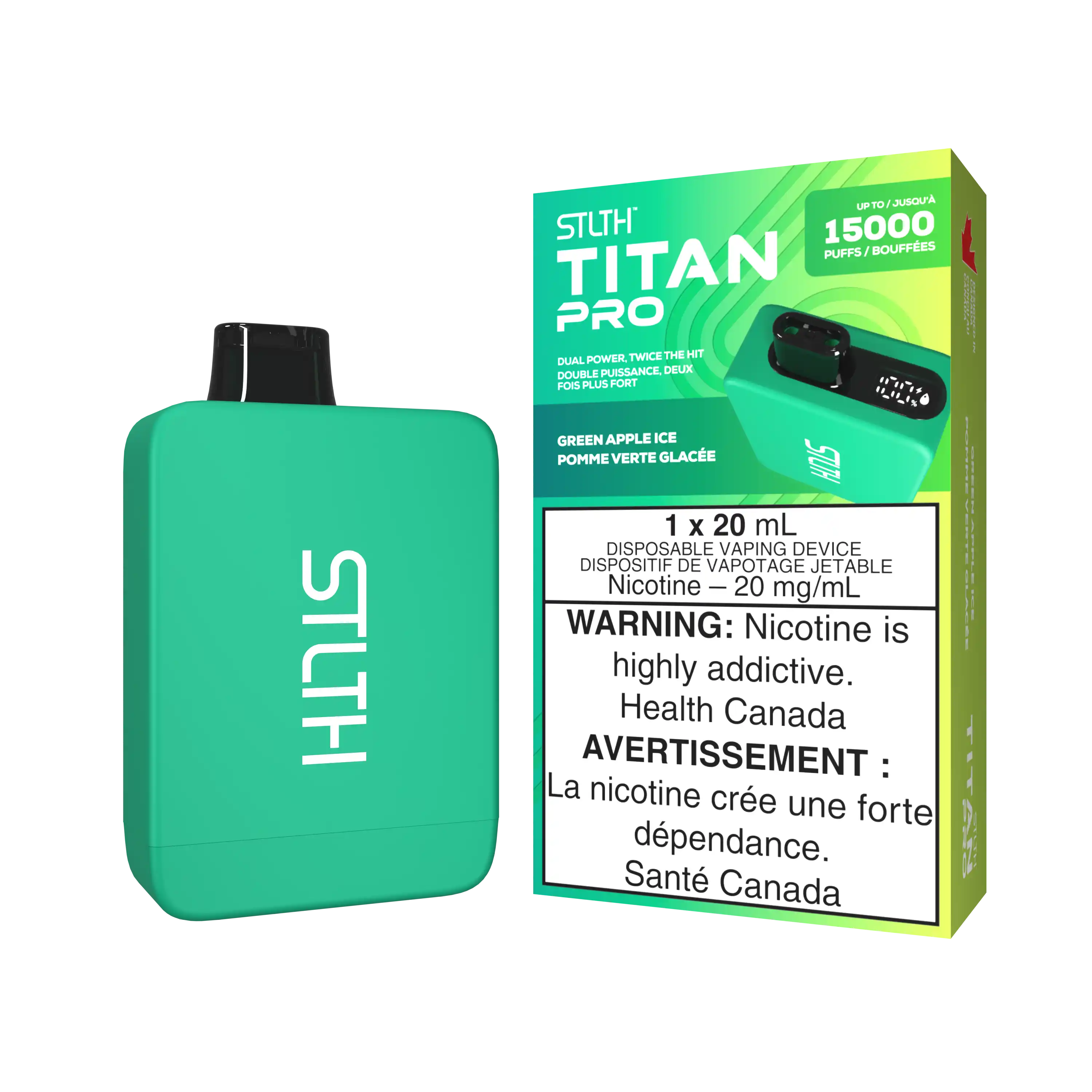 Green Apple Ice Stlth Titan Pro - Disposable 15K by STLTH