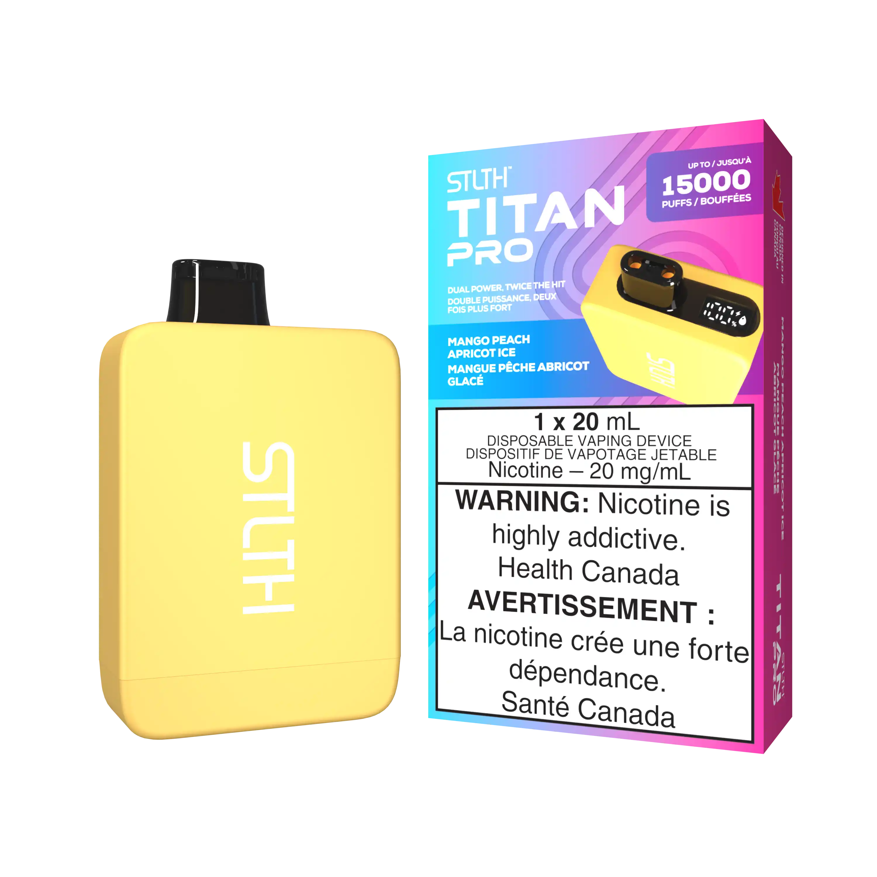 Mango Peach Apricot Ice Stlth Titan Pro - Disposable 15K by STLTH