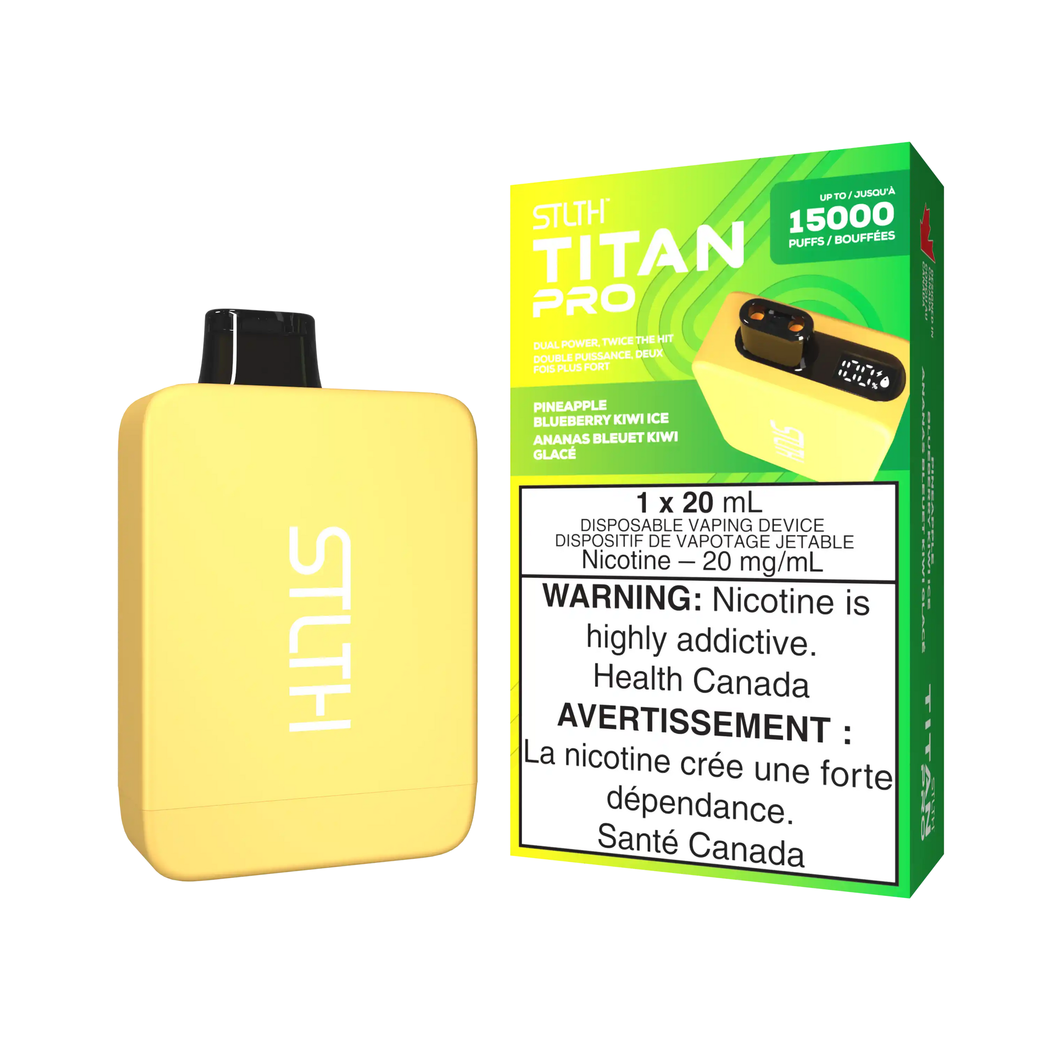 Pineapple Blueberry Kiwi Ice Stlth Titan Pro - Disposable 15K