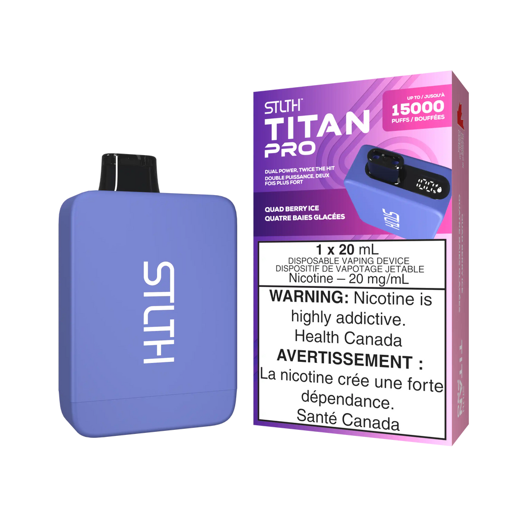 Quad Berry Ice Stlth Titan Pro - Disposable 15K