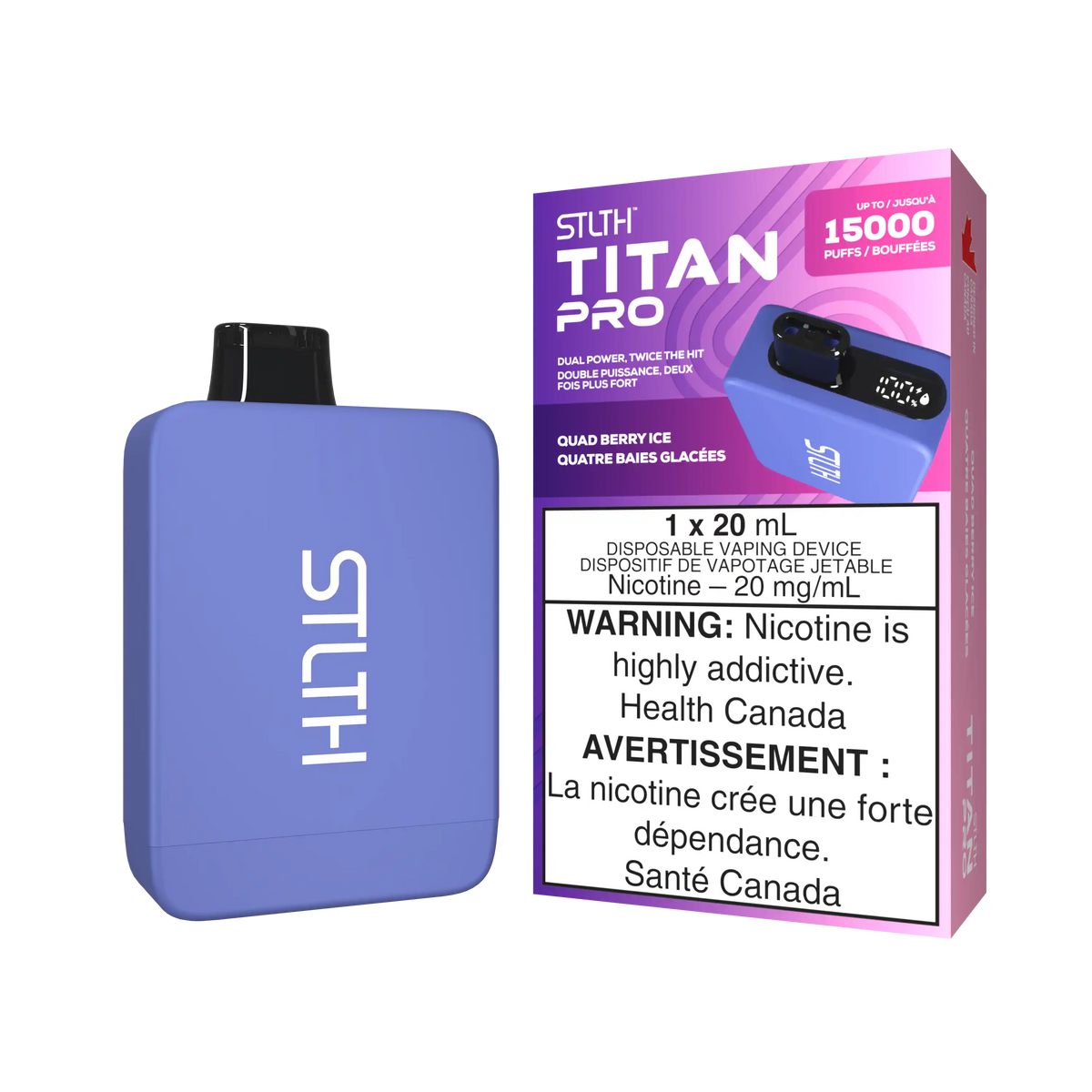 Quad Berry Ice Stlth Titan Pro - Disposable 15K by STLTH