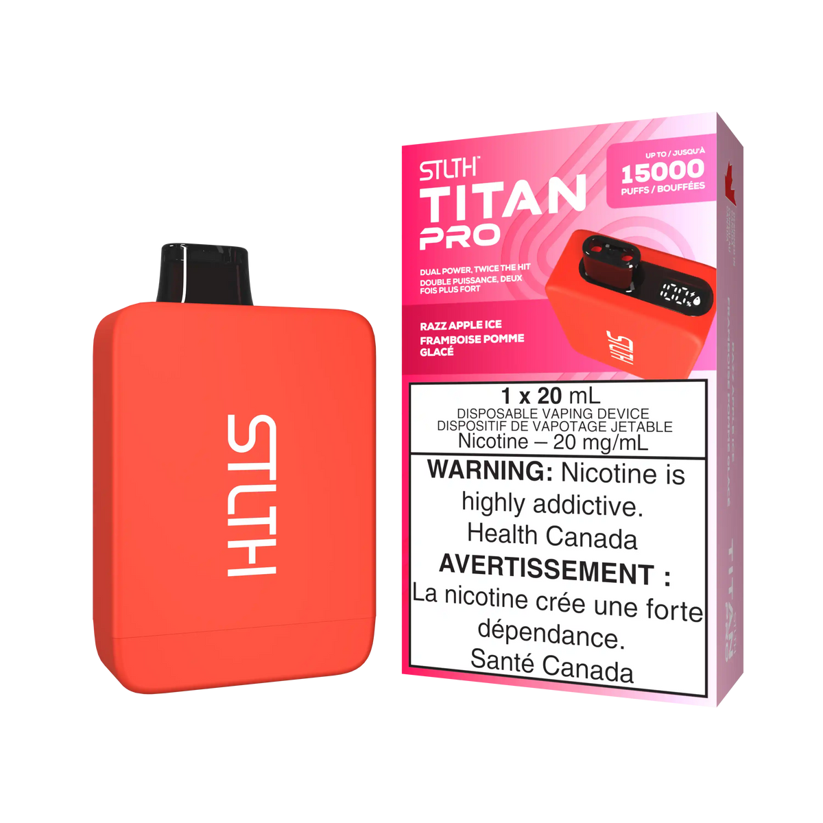 Razz Apple Ice Stlth Titan Pro - Disposable 15K by STLTH