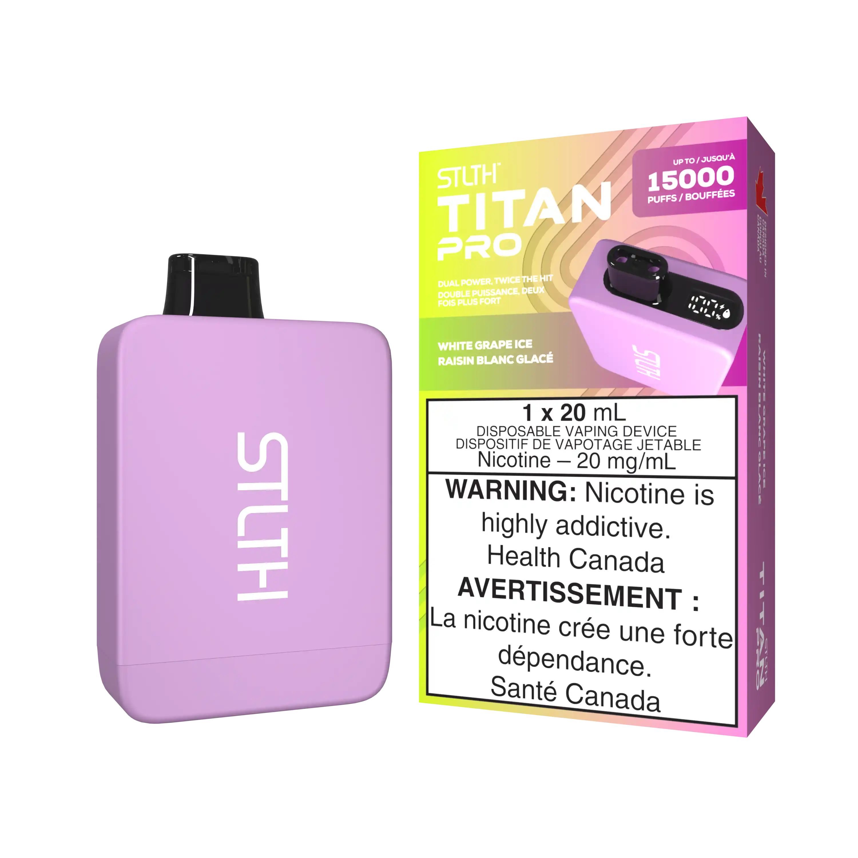 White Grape Ice Stlth Titan Pro - Disposable 15K by STLTH