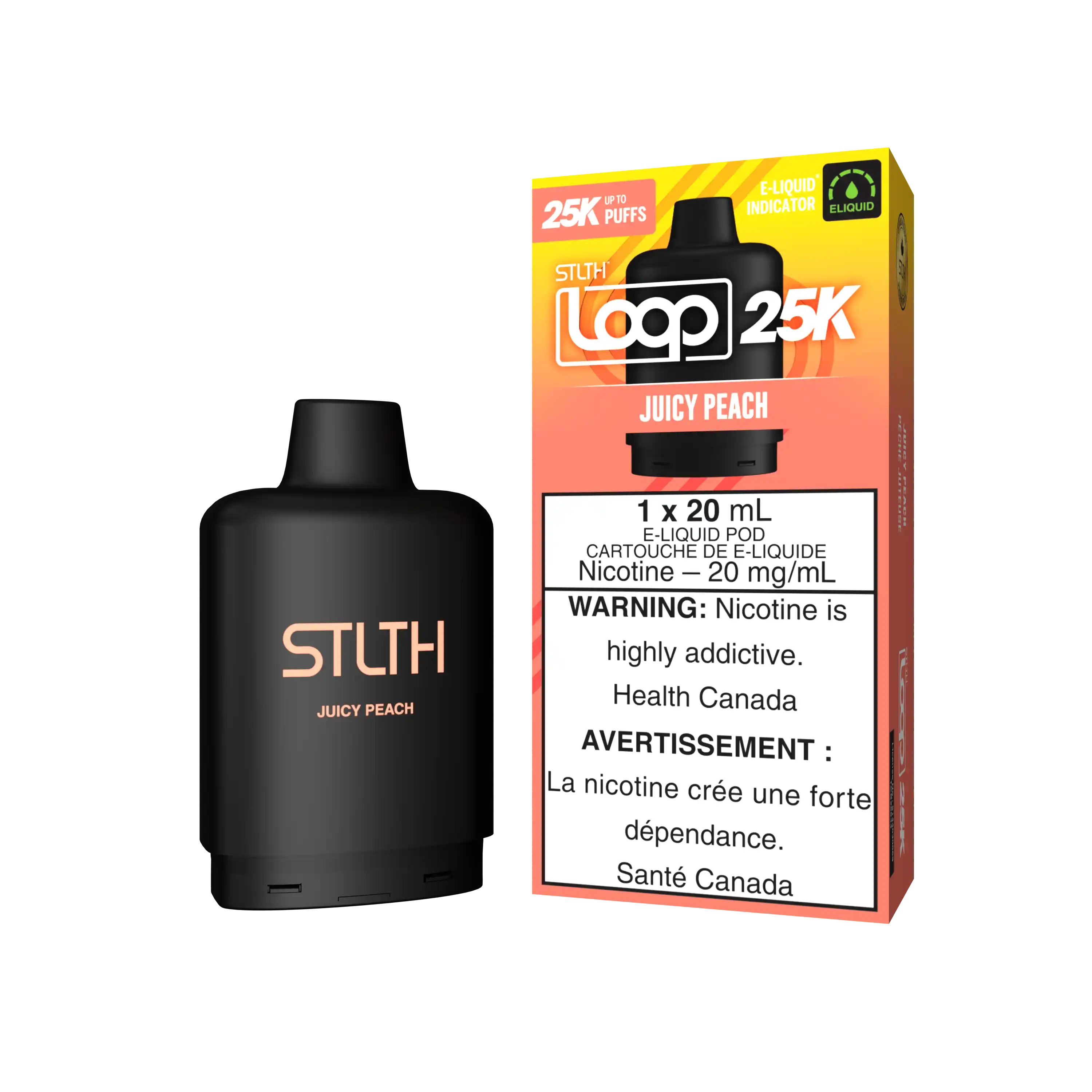 Juicy Peach Stlth Loop 25K Pod