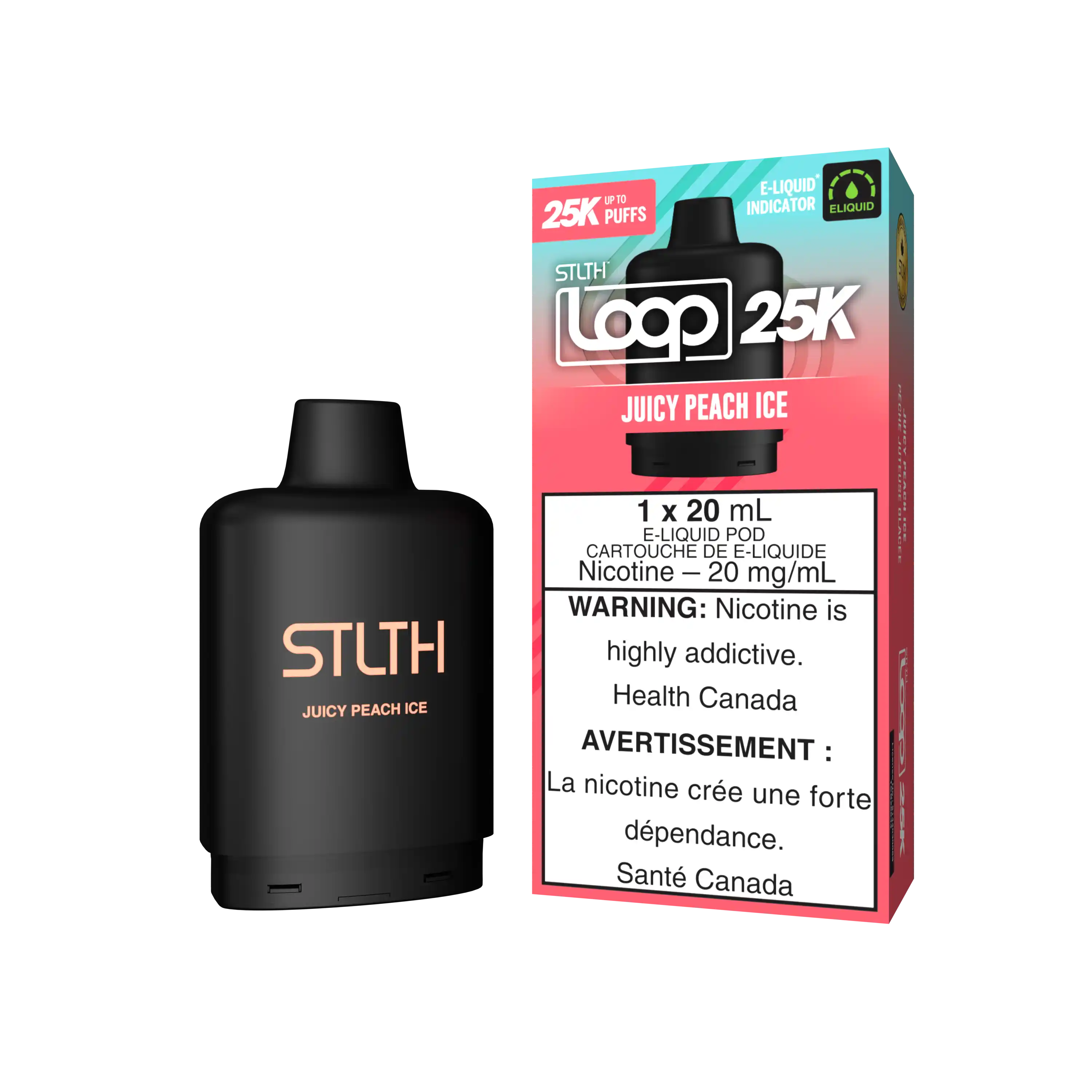 Juicy Peach Ice Stlth Loop 25K Pod