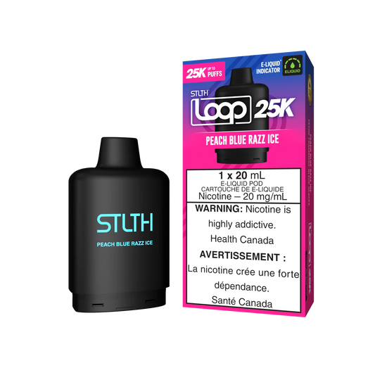 Peach Blue Razz Ice Stlth Loop 25K Pod
