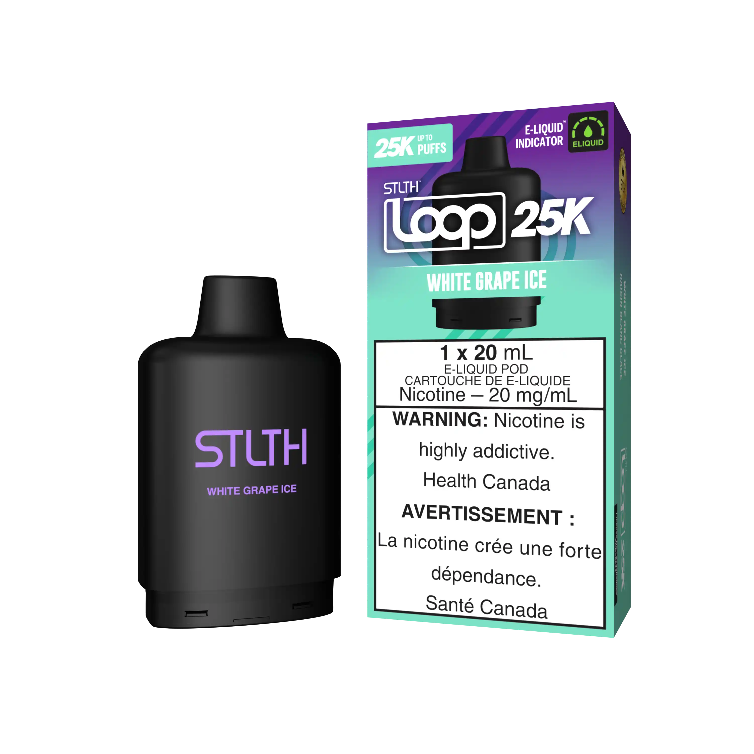 White Grape Ice Stlth Loop 25K Pod