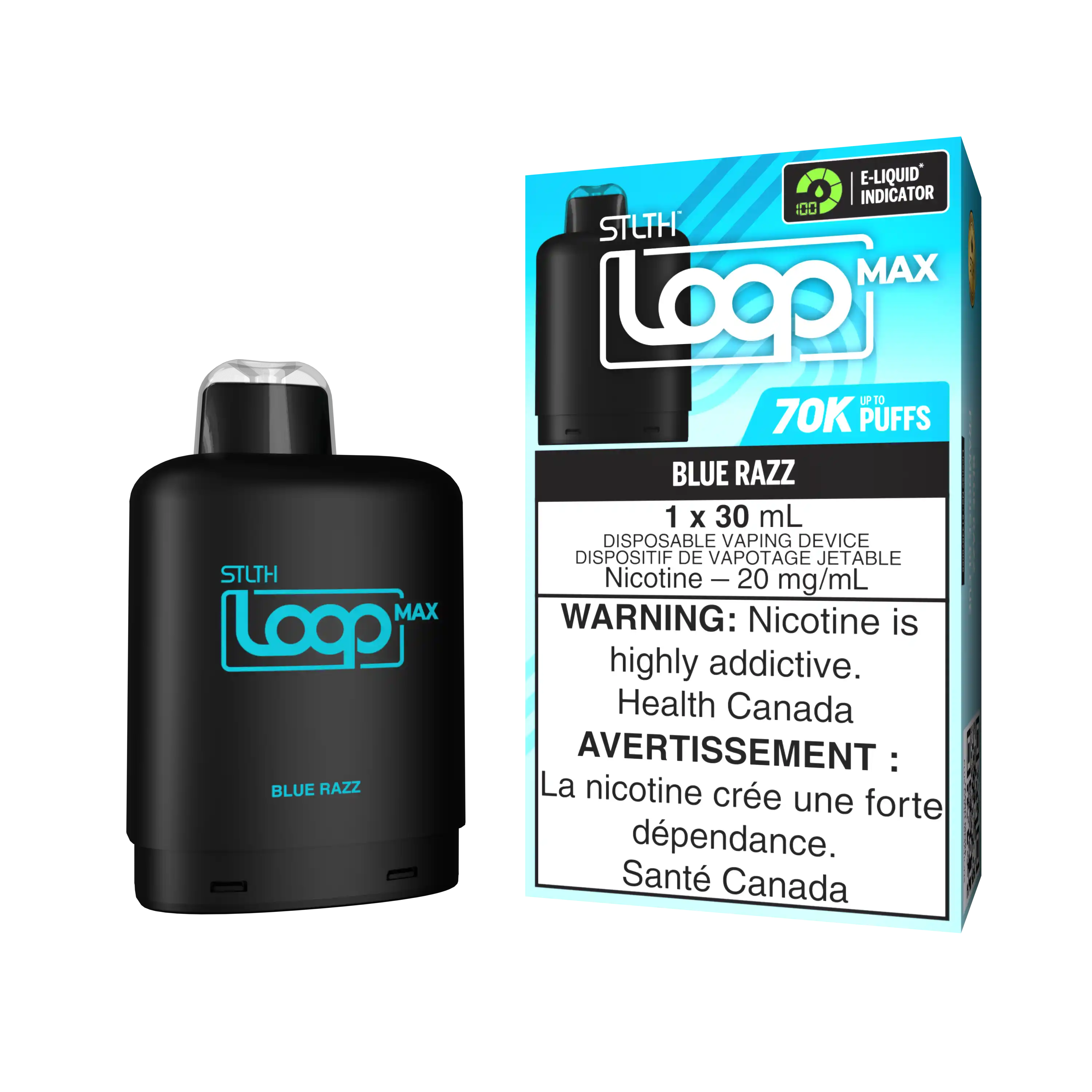 Blue Razz Stlth Loop Max 70K Pod