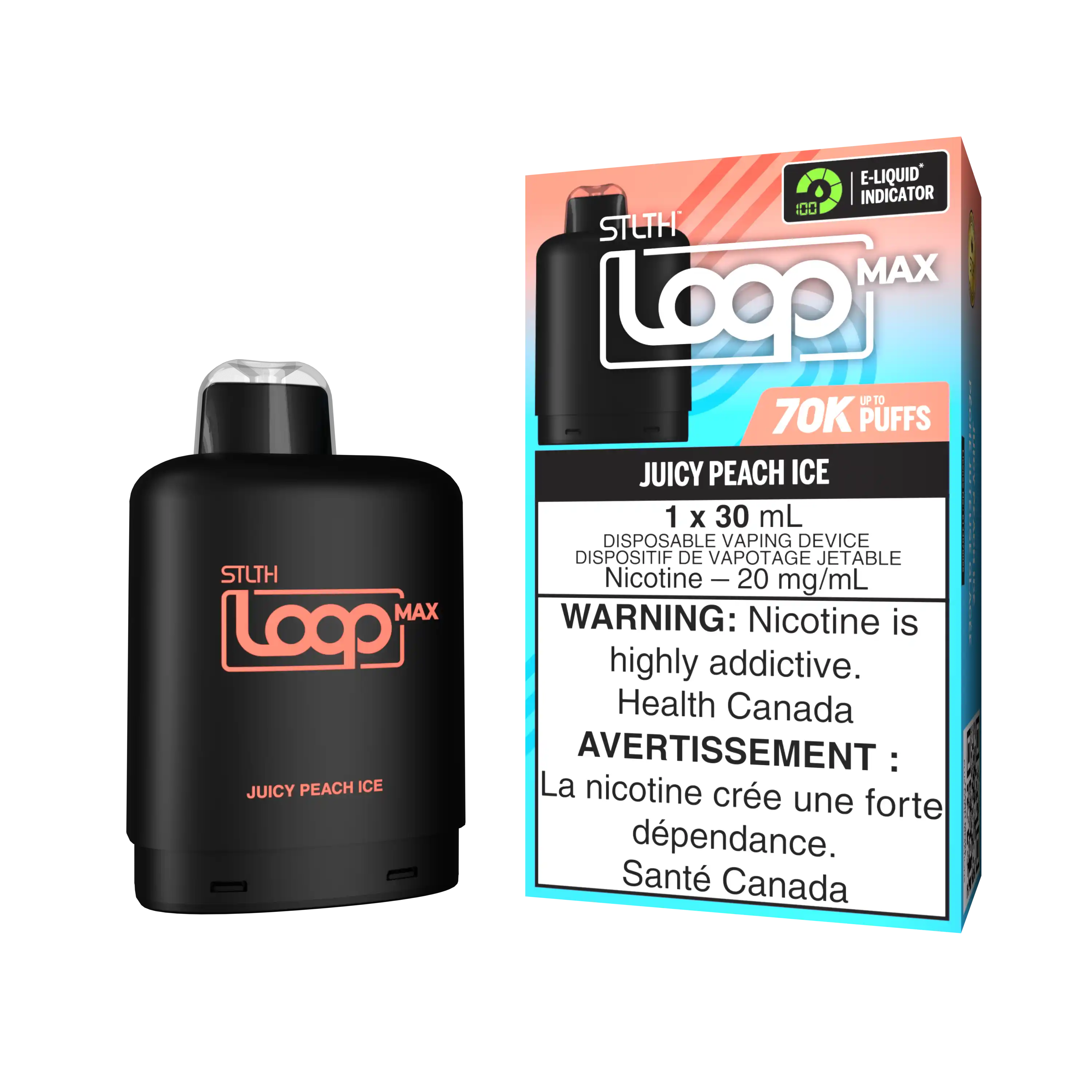 Juicy Peach Ice Stlth Loop Max 70K Pod