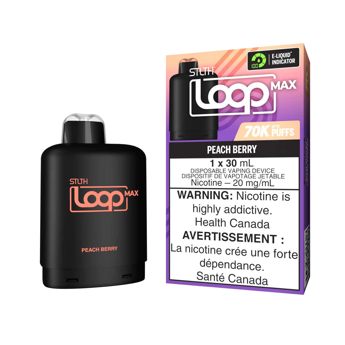 Peach Berry Stlth Loop Max 70K Pod