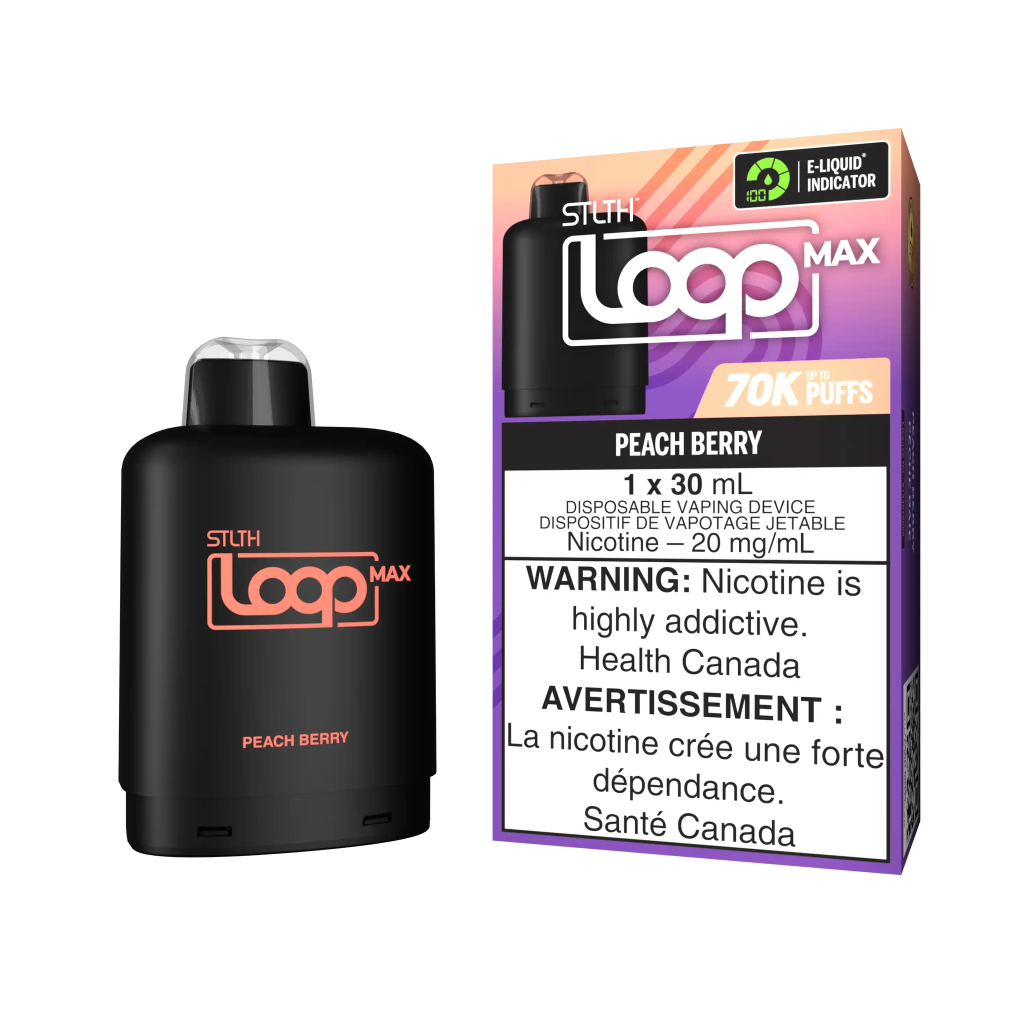 Peach Berry Stlth Loop Max 70K Pod