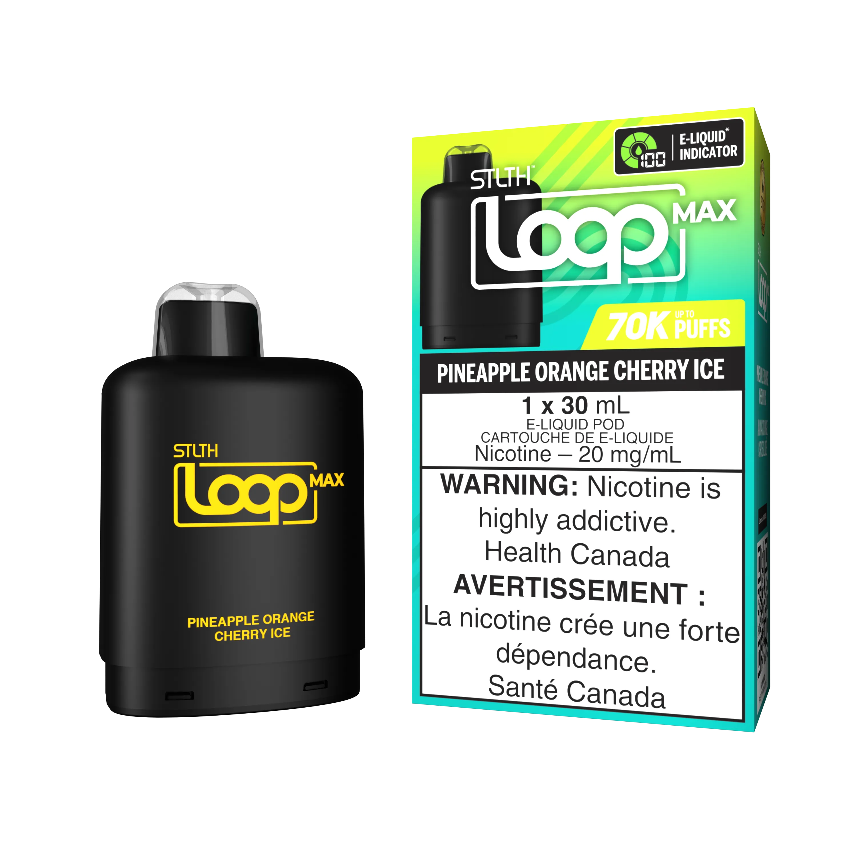 Pineapple Orange Cherry Ice Stlth Loop Max 70K Pod by STLTH LOOP MAX