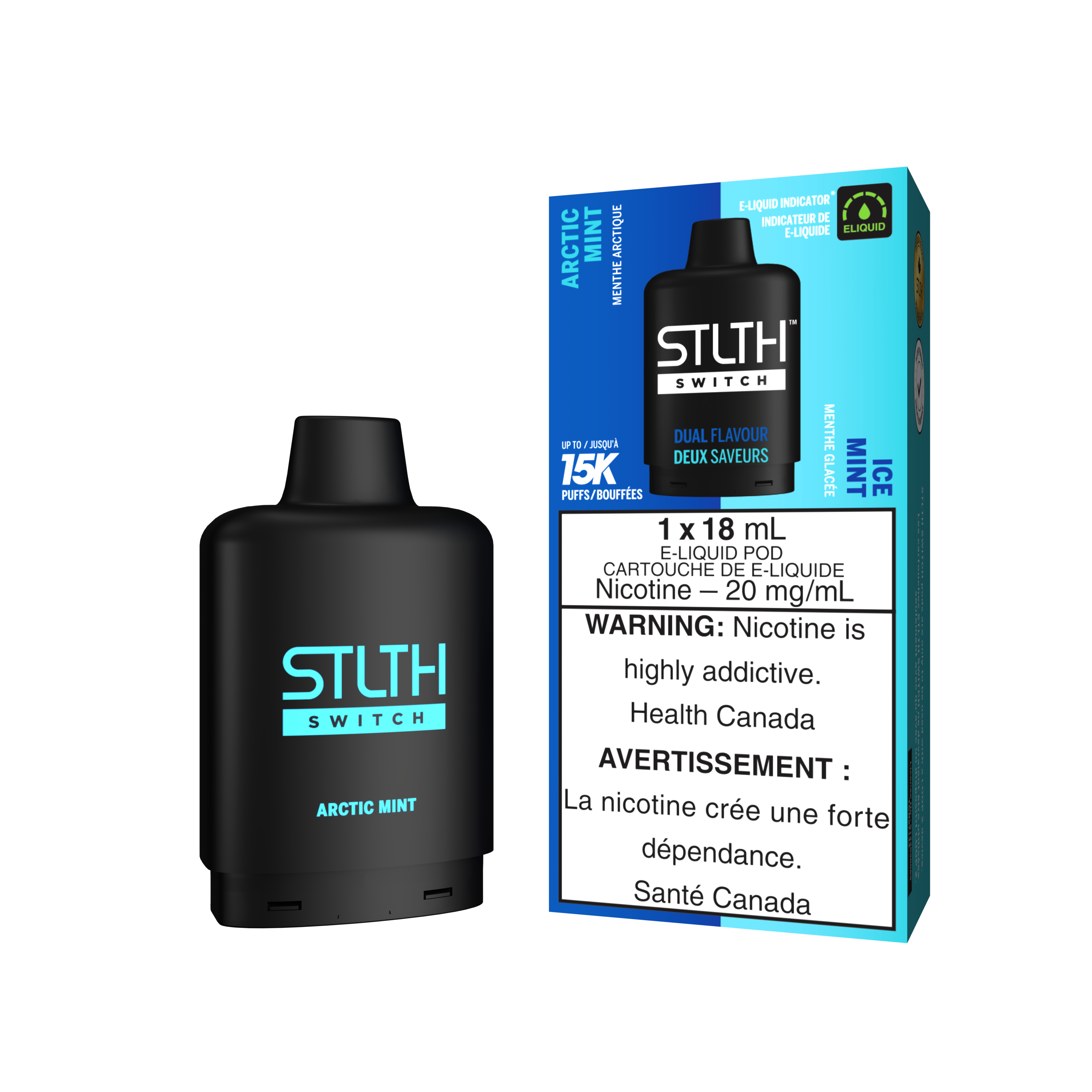 Stlth Switch - Pods (PROVINCIAL) (15K puffs) - Arctic Mint & Ice Mint