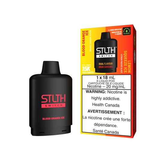 Stlth Switch - Pods (PROVINCIAL) (15K puffs) - Blood Orange Ice & Lemon Squeeze Ice