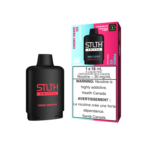 Stlth Switch - Pods (PROVINCIAL) (15K puffs) - Cherry Grape Ice & Punch Ice