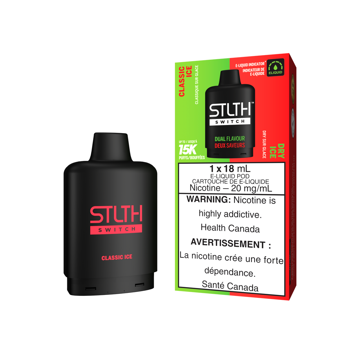 Stlth Switch - Pods (PROVINCIAL) (15K puffs) - Classic Ice & Dry Ice