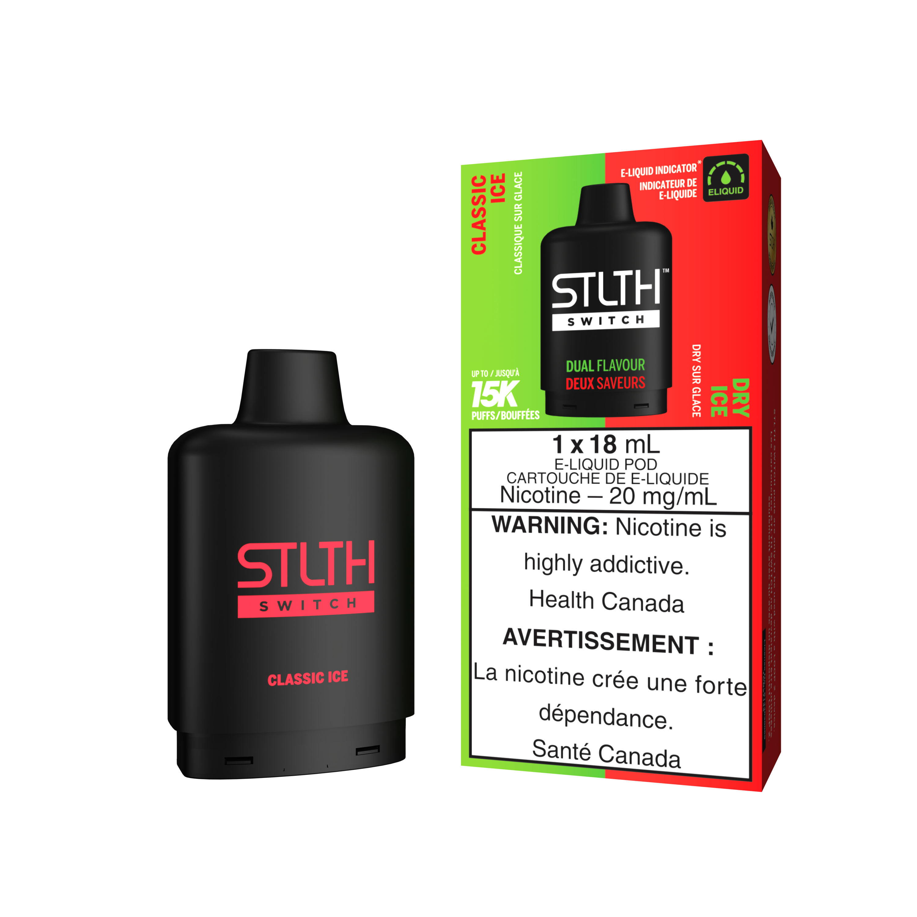 Stlth Switch - Pods (PROVINCIAL) (15K puffs) - Classic Ice & Dry Ice