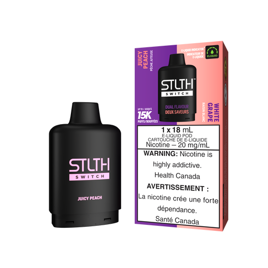 Stlth Switch - Pods (PROVINCIAL) (15K puffs) - Juicy Peach & White Grape