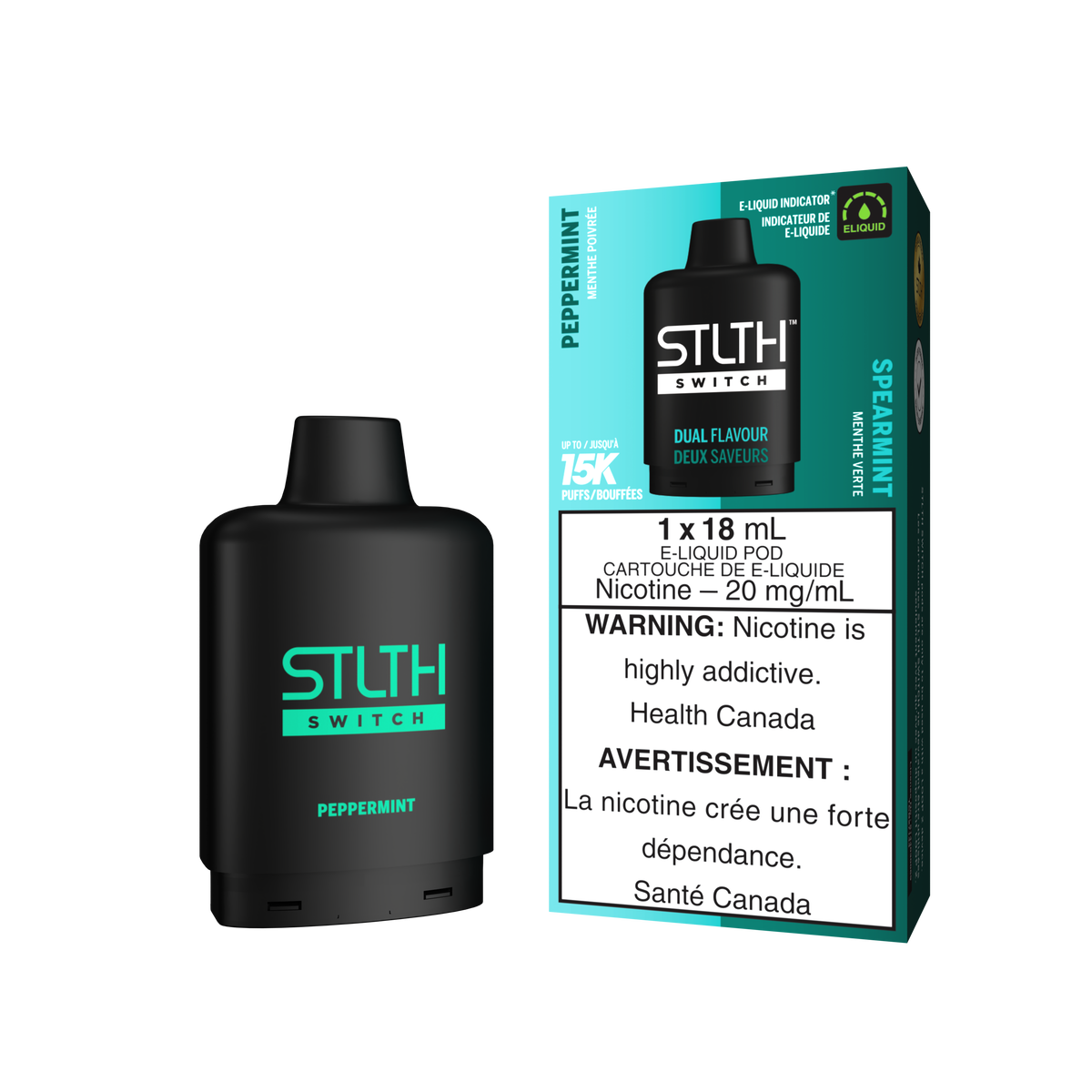 Stlth Switch - Pods (PROVINCIAL) (15K puffs) - Peppermint & Spearmint