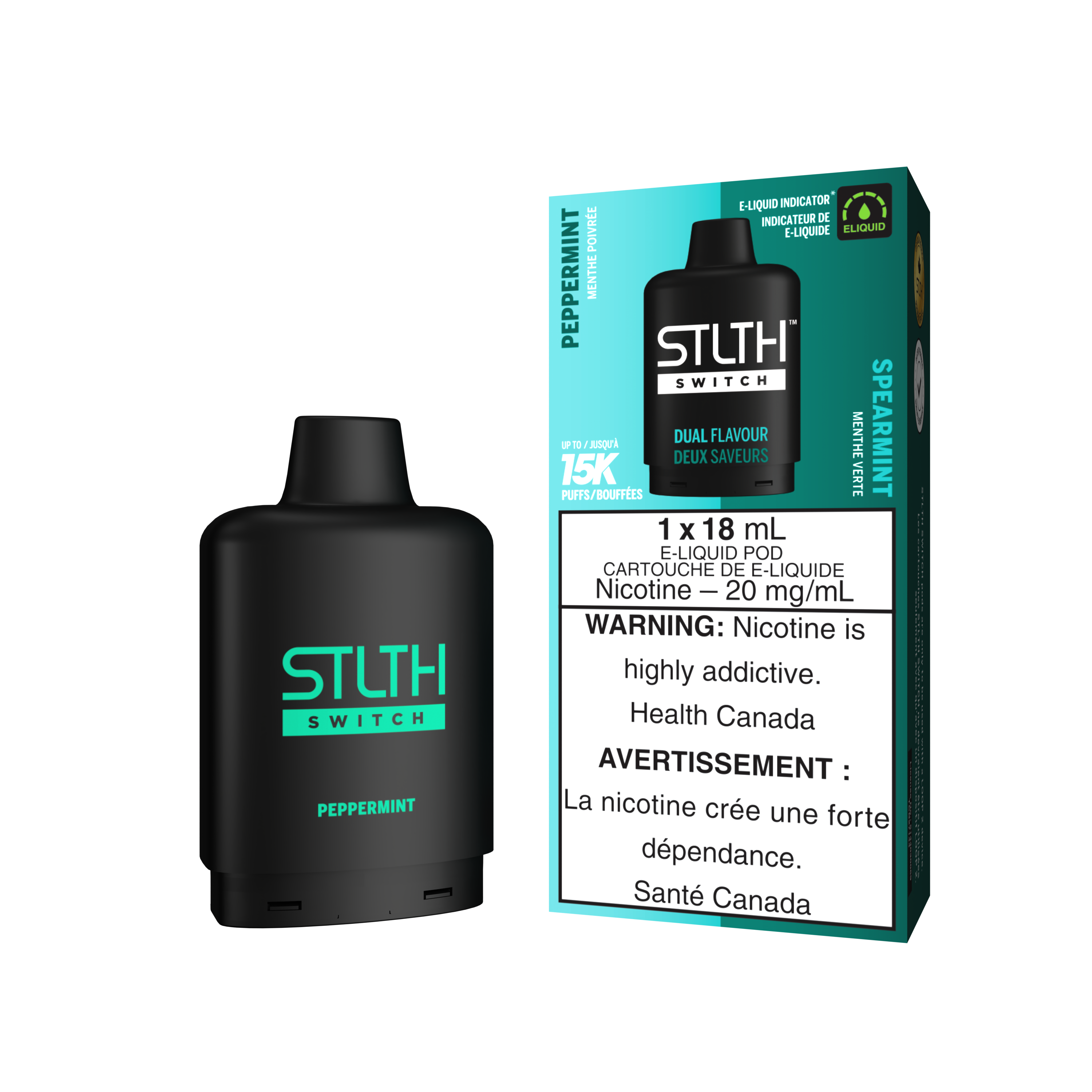 Stlth Switch - Pods (PROVINCIAL) (15K puffs) - Peppermint & Spearmint
