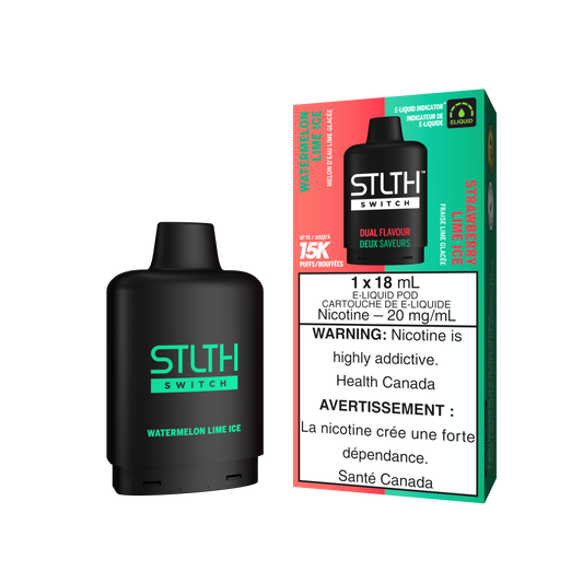 Stlth Switch - Pods (PROVINCIAL) (15K puffs) - Watermelon Lime Ice Strawberry Lime Ice