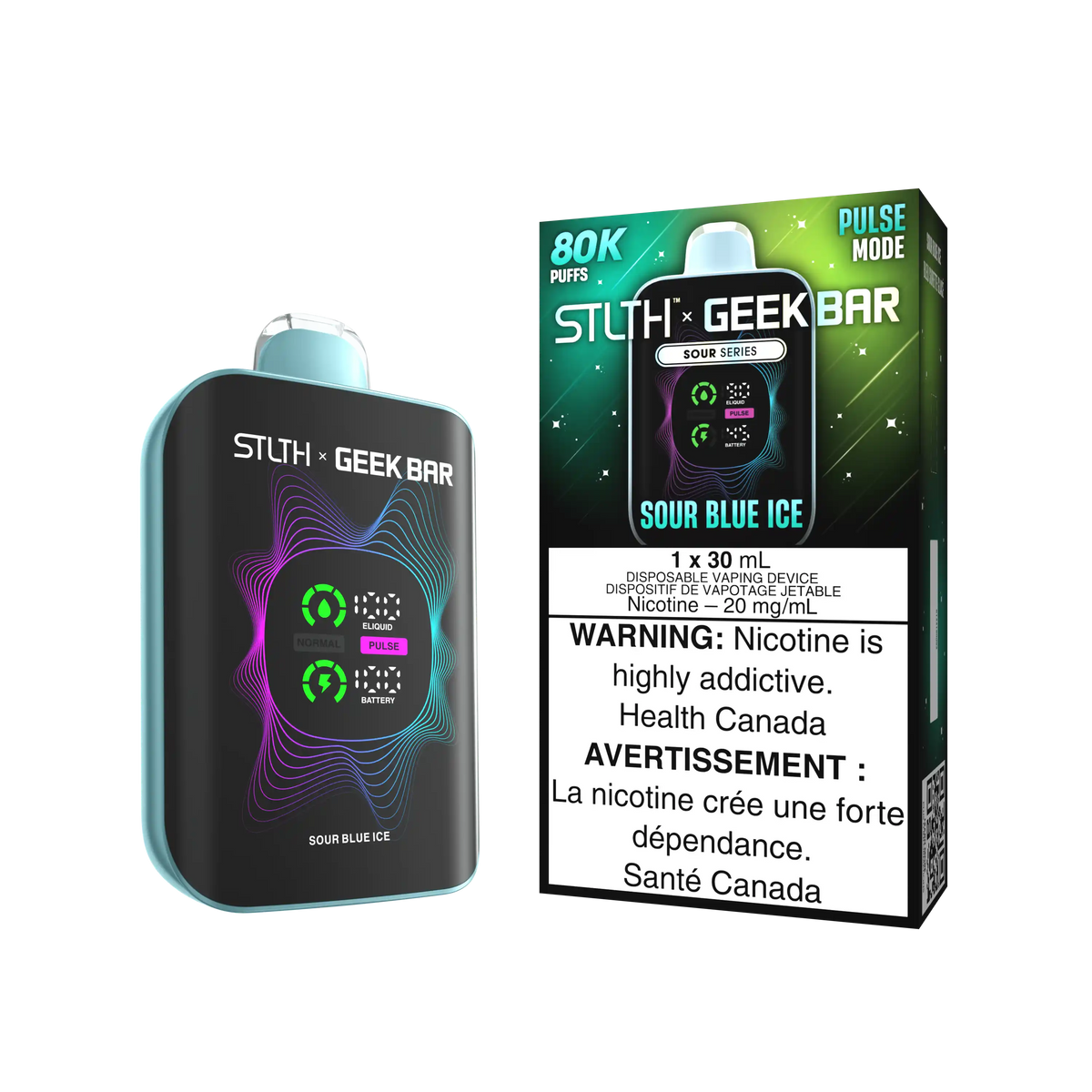 Sour Blue Ice Stlth x Geek Bar - Disposable 80K by STLTH x GEEK BAR