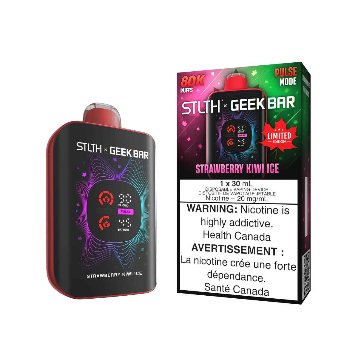 Strawberry Kiwi Ice Stlth x Geek Bar Limited Edition - Disposable 80K