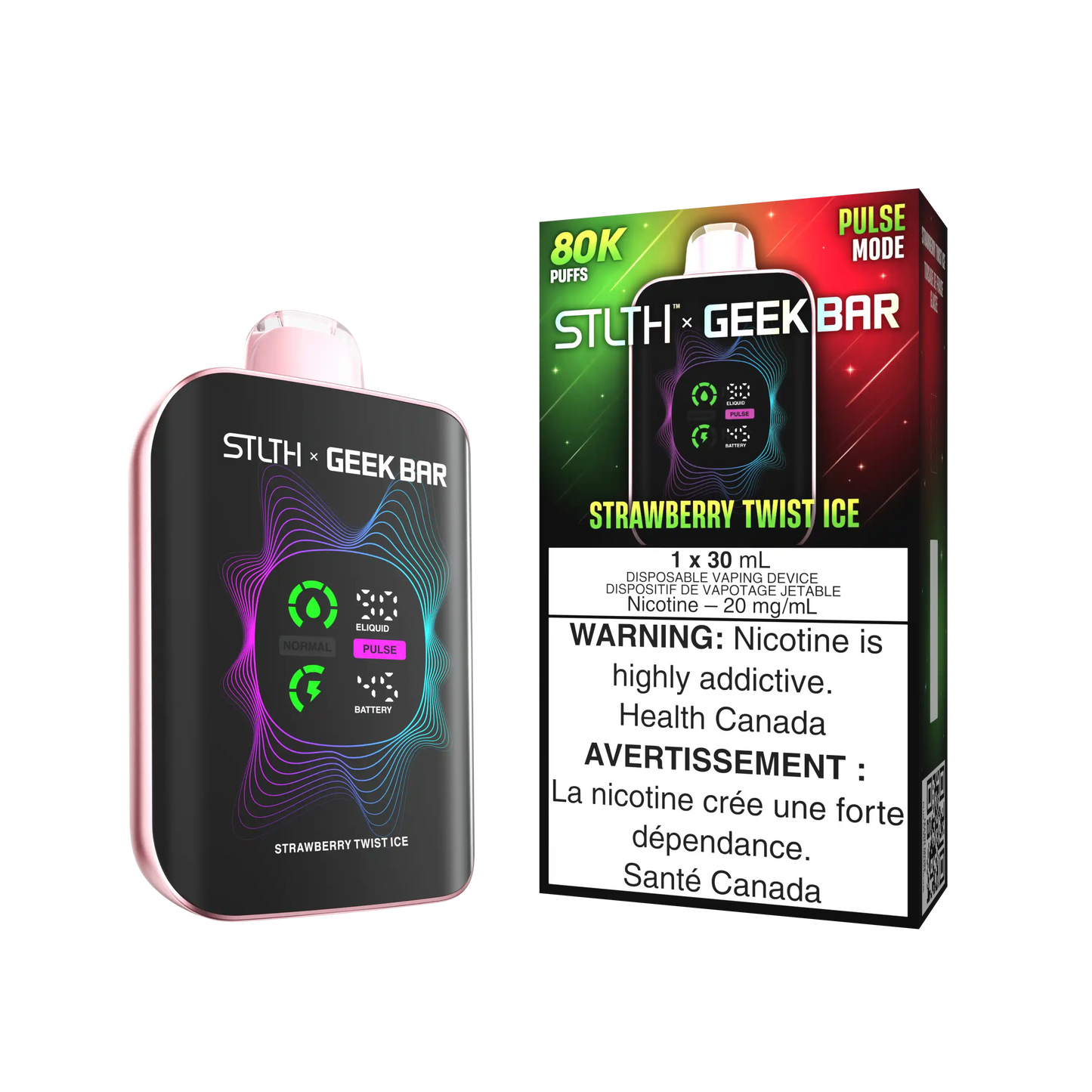 Strawberry Twist Ice Stlth x Geek Bar - Disposable 80K