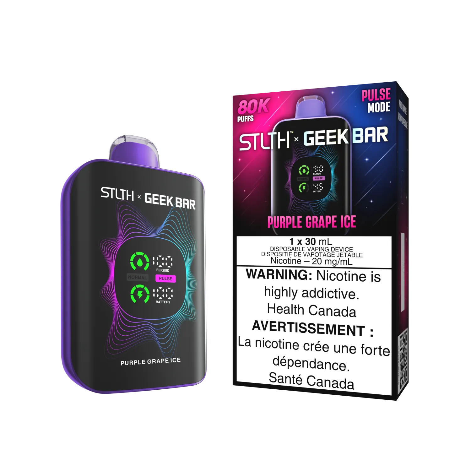 Purple Grape Ice Stlth x Geek Bar - Disposable 80K