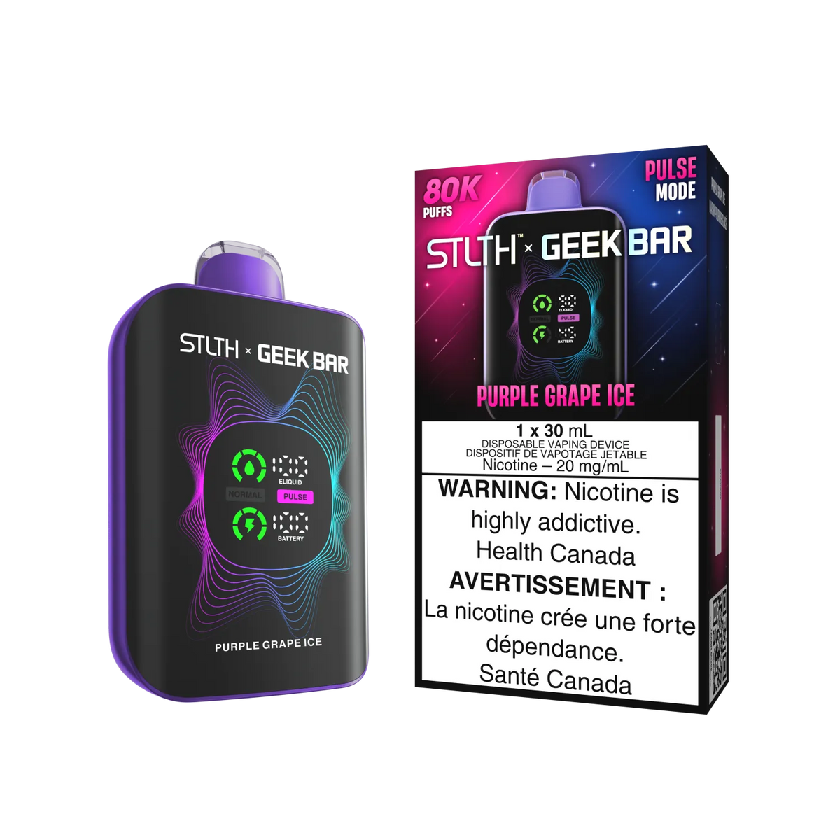 Purple Grape Ice Stlth x Geek Bar - Disposable 80K by STLTH x GEEK BAR