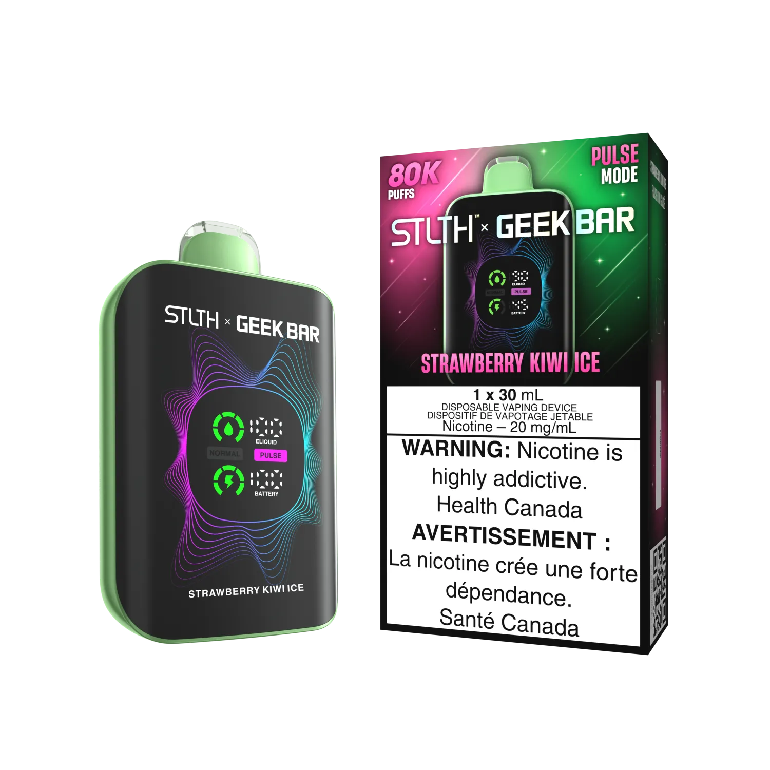 Strawberry Kiwi Ice Stlth x Geek Bar - Disposable 80K