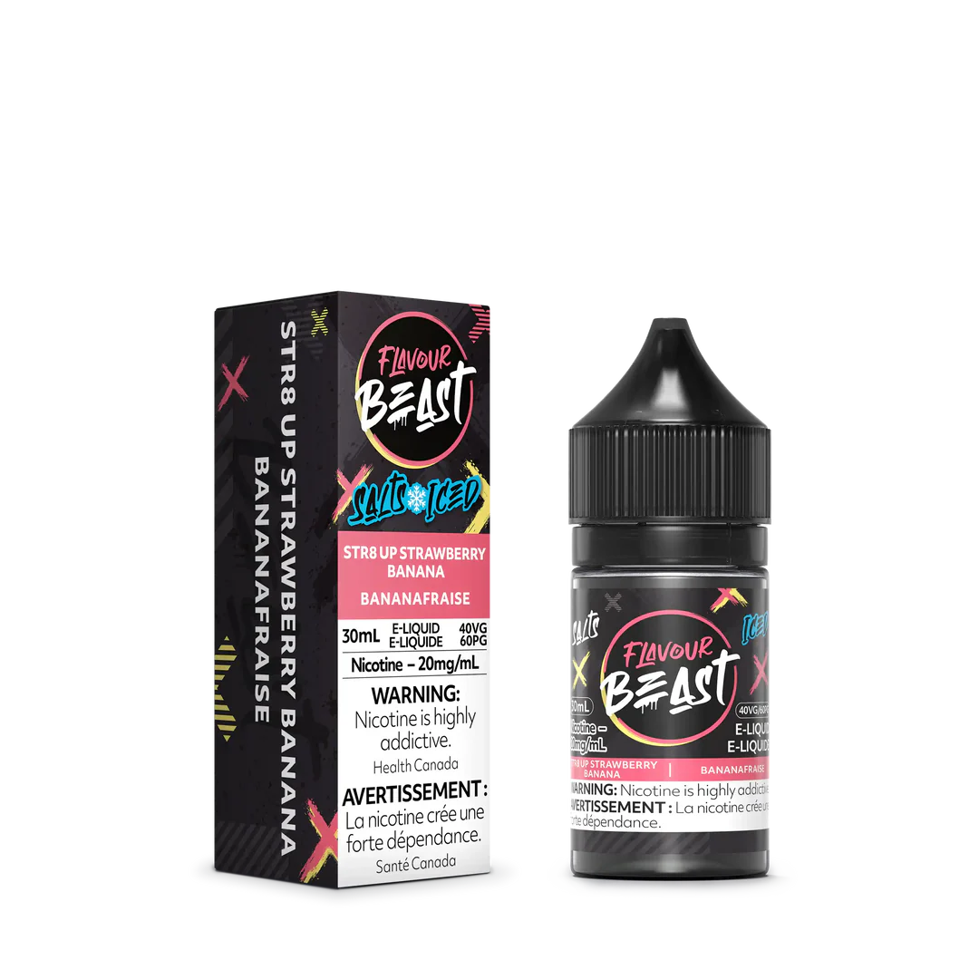 STR8 Up Strawberry Banana Iced by Flavour Beast Salt