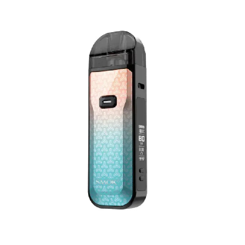 SMOK Nord 5 Kit in grey with textured panel, clear pod, and digital display showing "80".