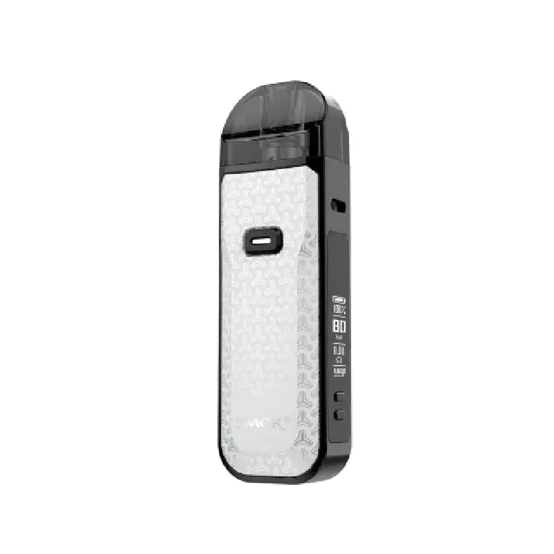 SMOK Nord 5 Kit in grey with textured panel, clear pod, and digital display showing "80".