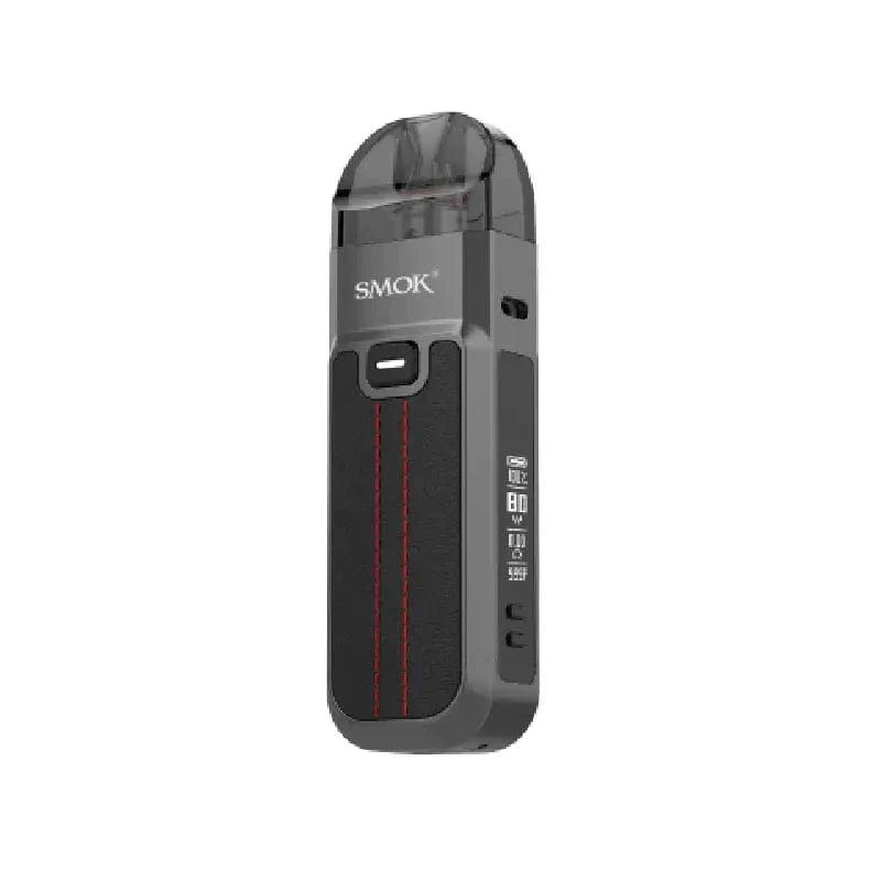 SMOK Nord 5 Kit in grey with textured panel, clear pod, and digital display showing "80".