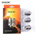 SMOK TFV8 X-Baby M2 coils, 3-pack, with silver-toned metal coils and orange volcano packaging.