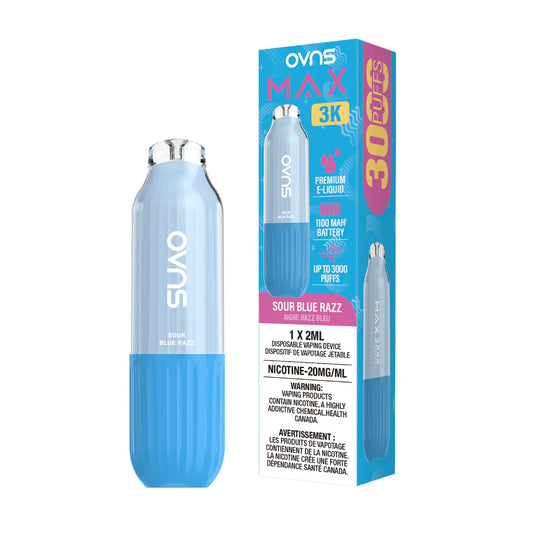 Sour Blue Razz Ovns Max - Disposable 3K