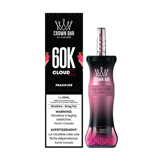 Peach Ice Al Fakher Cloud X - Shisha-Style Disposable Vape 60K