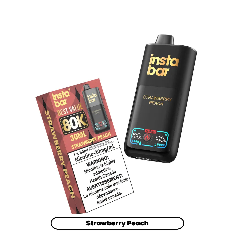 Strawberry Peach Insta Bar - Disposable 80K