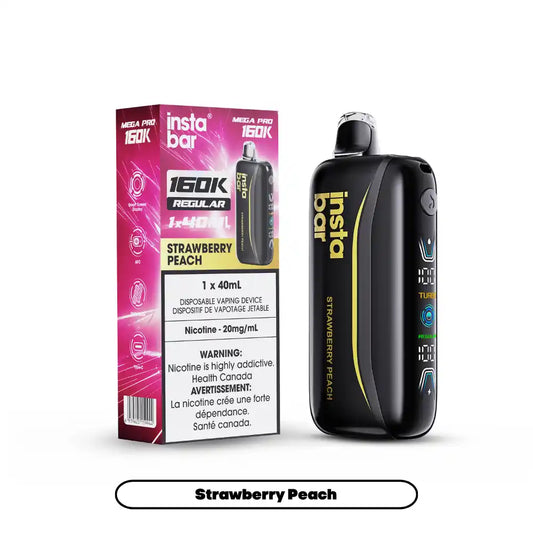 Strawberry Peach Insta Bar Mega Pro 160K - Disposable Vape